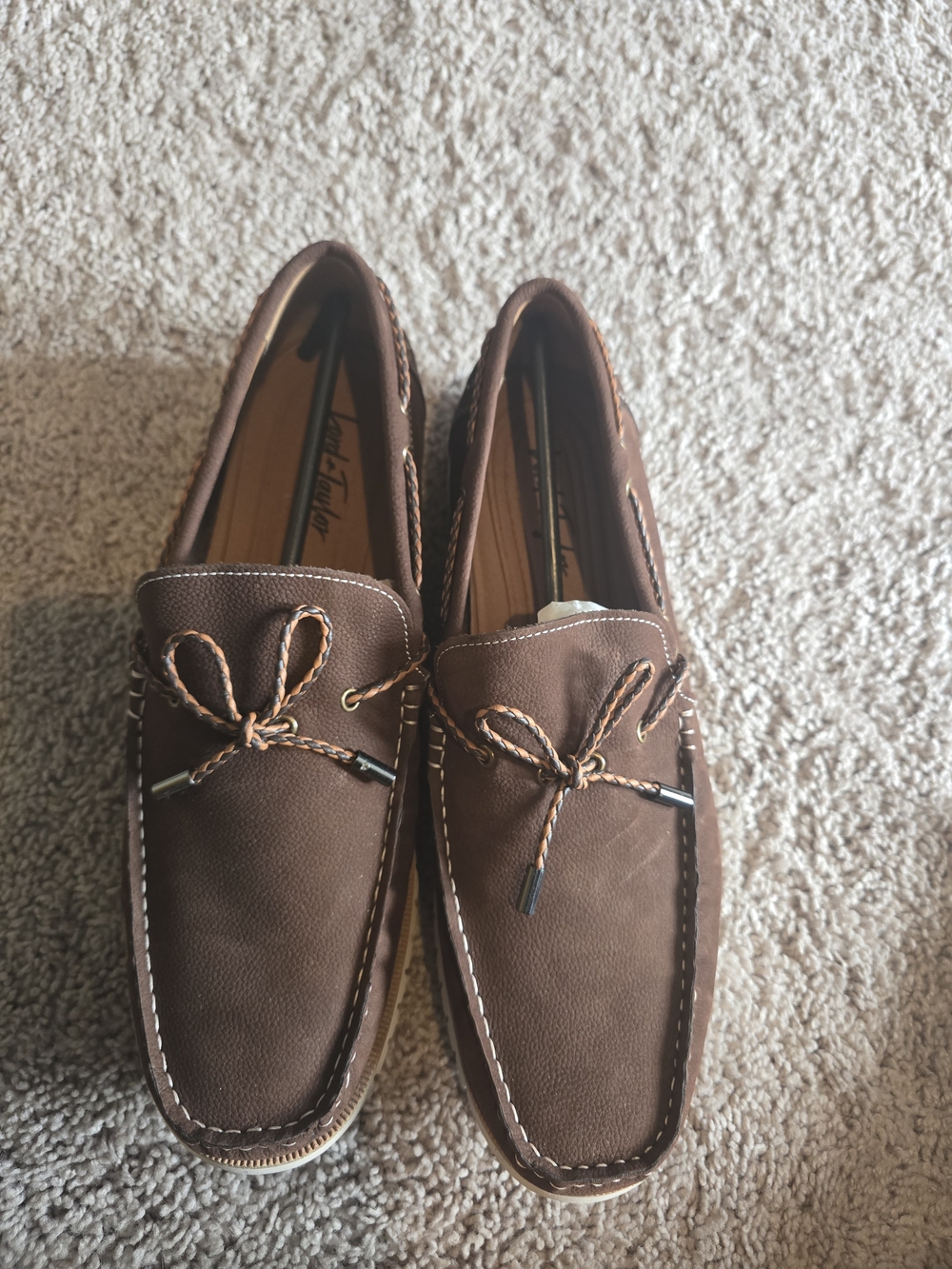 Lord & Taylor Men's Brown Leather Boat Shoes